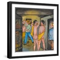 Men in the Seattle City Jail-Ronald Ginther-Framed Giclee Print