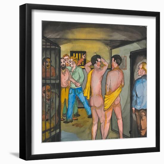 Men in the Seattle City Jail-Ronald Ginther-Framed Giclee Print