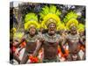 Men in traditional dress at Dinagyang Festival, Iloilo City, Western Visayas, Philippines-Jason Langley-Stretched Canvas