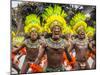 Men in traditional dress at Dinagyang Festival, Iloilo City, Western Visayas, Philippines-Jason Langley-Mounted Photographic Print