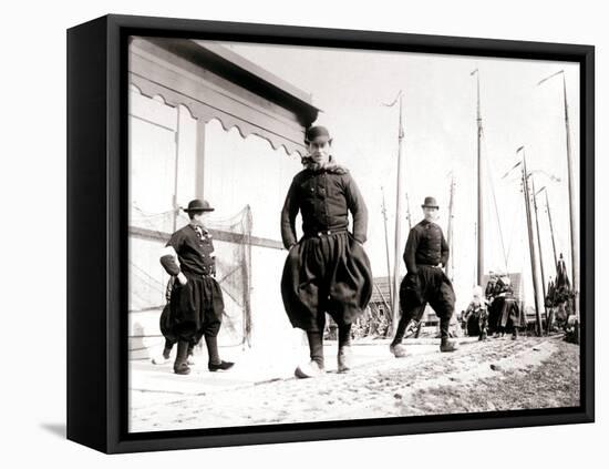 Men in Traditional Dress, Marken Island, Netherlands, 1898-James Batkin-Framed Stretched Canvas