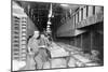 Men inside a Mail Train Photograph-Lantern Press-Mounted Art Print