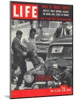 Men Kicking Car of Vice Pres Richard Nixon, South American Goodwill Trip, Venezuela, May 26, 1958-Paul Schutzer-Mounted Photographic Print