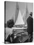 Men Lining their Sailboats Up at the Start Line at the Seawanhaka Yacht Club-Nina Leen-Stretched Canvas