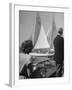 Men Lining their Sailboats Up at the Start Line at the Seawanhaka Yacht Club-Nina Leen-Framed Photographic Print