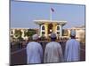Men Looking at the Sultan's Palace, Muscat, Oman, Middle East-Gavin Hellier-Mounted Photographic Print