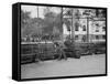 Men Lounging in City Hall Park-null-Framed Stretched Canvas