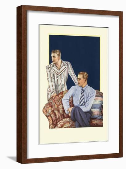 Men Modeling Clothes-null-Framed Art Print