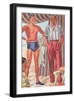 Men Modeling Clothes-null-Framed Art Print