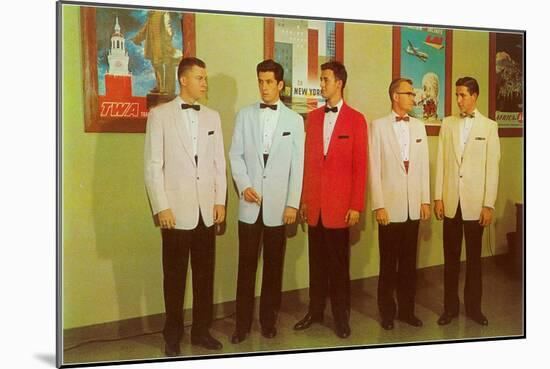 Men Modeling Tuxedos-null-Mounted Art Print