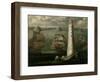 Men-O-War and Other Vessels Before the Eddystone Lighthouse-Isaac Sailmaker-Framed Giclee Print