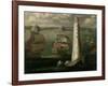 Men-O-War and Other Vessels Before the Eddystone Lighthouse-Isaac Sailmaker-Framed Giclee Print