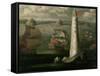 Men-O-War and Other Vessels Before the Eddystone Lighthouse-Isaac Sailmaker-Framed Stretched Canvas