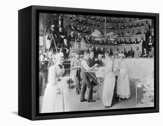 Men Observing Early Surgery-null-Framed Stretched Canvas
