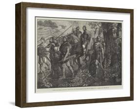 Men of Kent Marching in Front of the Army of Harold-John Evan Hodgson-Framed Giclee Print