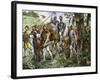 Men of Kent Marching to Defend England During the Norman Invasion, 1066-null-Framed Giclee Print