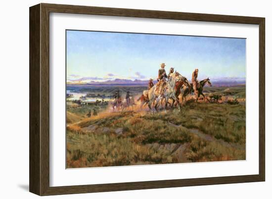 Men of the Open Range-Charles Marion Russell-Framed Art Print