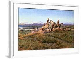 Men of the Open Range-Charles Marion Russell-Framed Art Print