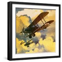 Men of the Royal Flying Corps Out to Combat the Threat of the German Floating Flotilla-Wilf Hardy-Framed Giclee Print