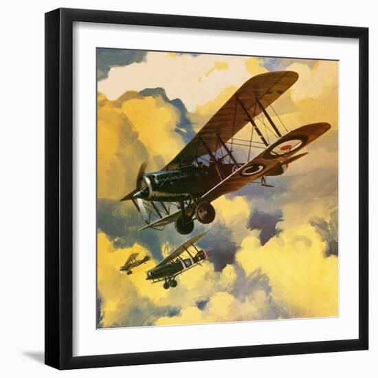 Men of the Royal Flying Corps Out to Combat the Threat of the German Floating Flotilla-Wilf Hardy-Framed Giclee Print