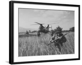 Men of the Us Army 25th Infantry Division During Jungle Training-Nat Farbman-Framed Photographic Print