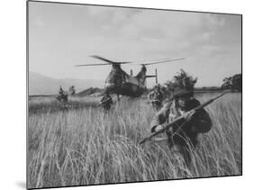 Men of the Us Army 25th Infantry Division During Jungle Training-Nat Farbman-Mounted Photographic Print