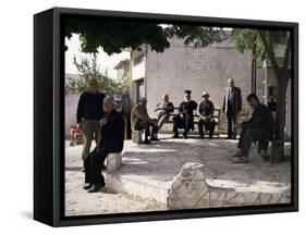 Men of the Village, Dhora, Cyprus-Michael Short-Framed Stretched Canvas