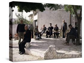 Men of the Village, Dhora, Cyprus-Michael Short-Stretched Canvas