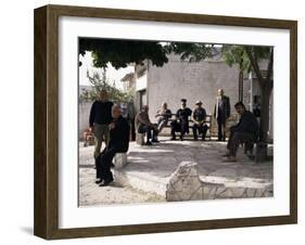 Men of the Village, Dhora, Cyprus-Michael Short-Framed Photographic Print