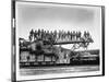 Men of US Army Easily Standing on Barrel of Mammoth 274 Mm Railroad Gun During WWII-Pat W^ Kohl-Mounted Photographic Print