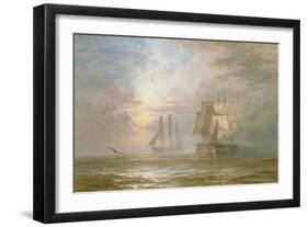 Men of War at Anchor, 1873-Henry Thomas Dawson-Framed Giclee Print