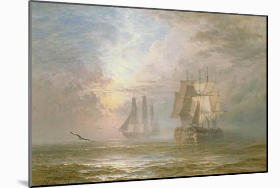 Men of War at Anchor, 1873-Henry Thomas Dawson-Mounted Giclee Print