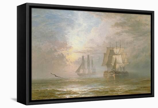 Men of War at Anchor, 1873-Henry Thomas Dawson-Framed Stretched Canvas