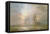 Men of War at Anchor, 1873-Henry Thomas Dawson-Framed Stretched Canvas