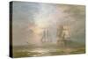 Men of War at Anchor, 1873-Henry Thomas Dawson-Stretched Canvas