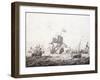 Men-Of-War Breaking Fishermen's Nets-Adriaen or Abraham Salm-Framed Giclee Print