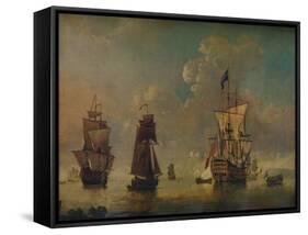 Men of War, c1720-Peter Monamy-Framed Stretched Canvas