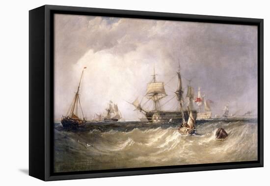 Men-Of-War Off Portsmouth, Hampshire, 1855-Clarkson Stanfield-Framed Stretched Canvas