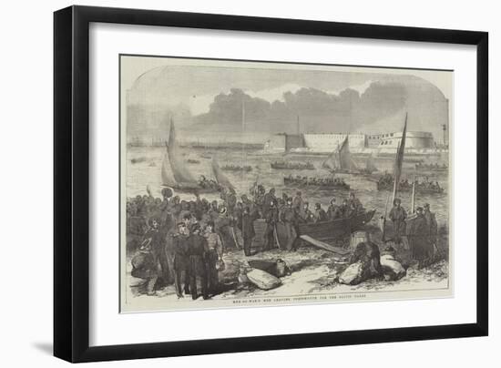 Men-Of-War's Men Leaving Portsmouth for the Baltic Fleet-null-Framed Giclee Print