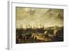 Men-Of-War Sailing Out of an Estuary with Figures in the Forground-Adam Willaerts-Framed Giclee Print