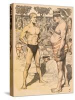 Men on Beach, Munzer-Adolf Munzer-Stretched Canvas
