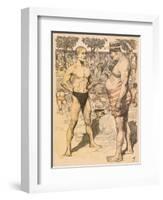 Men on Beach, Munzer-Adolf Munzer-Framed Art Print