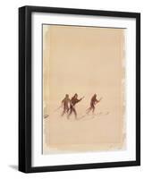 Men on Skis-Edward Adrian Wilson-Framed Giclee Print