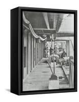 Men on the Hydraulic Lever Platform of the Woolwich Ferry, London, 1896-null-Framed Stretched Canvas