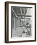 Men on the Hydraulic Lever Platform of the Woolwich Ferry, London, 1896-null-Framed Photographic Print