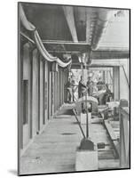 Men on the Hydraulic Lever Platform of the Woolwich Ferry, London, 1896-null-Mounted Photographic Print