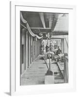 Men on the Hydraulic Lever Platform of the Woolwich Ferry, London, 1896-null-Framed Photographic Print