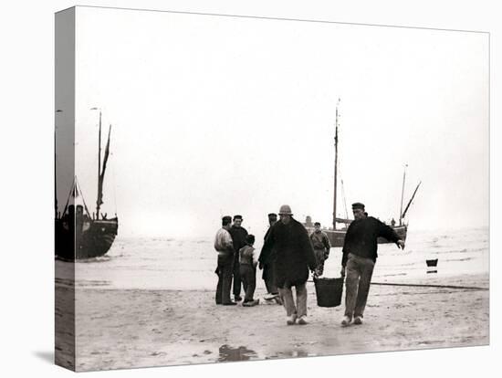 Men on the Shore, Scheveningen, Netherlands, 1898-James Batkin-Stretched Canvas