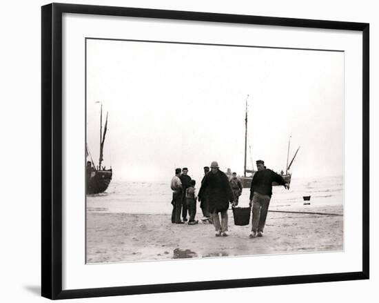 Men on the Shore, Scheveningen, Netherlands, 1898-James Batkin-Framed Photographic Print