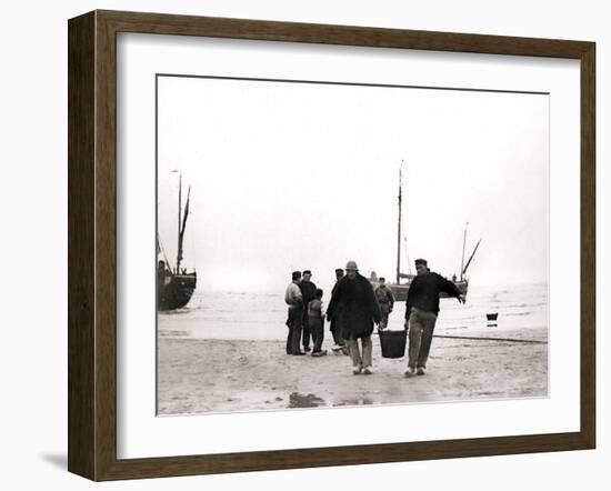 Men on the Shore, Scheveningen, Netherlands, 1898-James Batkin-Framed Photographic Print